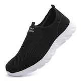 Summer Running Shoes Men's Sneakers Casual Lightweight Walking Mesh Breathable Footwear Chaussure Homme MartLion 836Black White 48(30.3cm) 