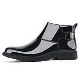 Men's Classic Retro Chelsea Boots Leather Boots British Style Short High-top Shoes MartLion Black 38 