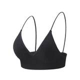 Women Seamless Bra Camisole Underwear MartLion black M 