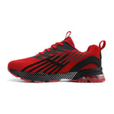 Marathon Running Shoes Men's Breathable Sneakers Summer Lightweight Mesh Sports Outdoor Lace up Training Shoes MartLion Red 39 
