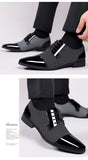 Men's Dress Shoes Breathable Casual Formal Wedding Party Dress Flats Lace Up Loafers Casual Mart Lion   