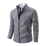 Vintage Knitted Cardigan Jackets Men's Winter Casual Long Sleeve Turn-down Collar Sweater Coats Autumn Outerwear MartLion   