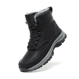 Super Warm Winter Boots With Fur Outdoor Snow Men Boots Snow Antiskid Waterproof Boots Men Shoes MartLion black 42 CHINA