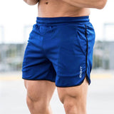 Fitness Running Shorts Men's Workout Sports Jogging Short Pants Sportswear Quick Dry Training Gym Shorts Beach Summer MartLion Blue M 