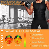 Sauna Shapers Men's Workout Vest Sweat Enhancing Tank Top Premium Slimming Shapewear Waist Trainer Heat Trapping Fitting Shirt MartLion   