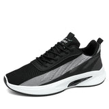 Summer Casual Running Shoes Men's Breathable Mesh Lightweight Ankle Classic Sneakers Non-slip MartLion black 39 