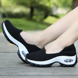 Platform Shoes Sneakers Women Running Breathable Mesh Slip-On Sports MartLion   