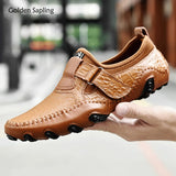 Golden Sapling Men's Loafers Casual Flats Retro Leather Shoes Driving Flat Leisure Loafer Dress MartLion   