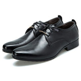 Office Shoes Men's Lace Up Casual Formal Style Point Toe Leather Wedding Party Dress Mart Lion Black 38 