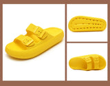 Women Slippers Adjustable Buckle Thick Platform Sandals Beach Shoes Bathroom Slipper Soft EVA Flat Sole Slides MartLion   