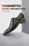 Bullock Men's Shoes Formal Leather Daily Dress Wedding Oxford Luxury Genuine Leather Snake Print Pointed Toe MartLion   