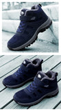 Winter Men's Boots Plush Leather Waterproof Sneakers Climbing Shoes Unisex Women Outdoor Non-slip Warm Hiking MartLion   