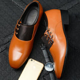 Formal Leather Shoes Men's Lace Up Oxfords Casual Black Leather Wedding Party Office Work Mart Lion   