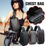  Men's Anti Theft Chest Bag Shoulder Bags USB Charging Crossbody Package School Short Trip Messengers Bags Oxford Sling Pack MartLion - Mart Lion