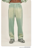 Thick Fleece Sport Pants Men  Washed Drawstring Waist  Track Pant MartLion   