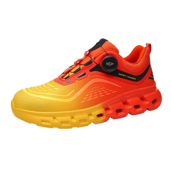 Men's Safety Shoes For Puncture Proof Lace Free Working Boots Anti-smashing Security indestructible MartLion orange46 37 