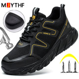 Men's Security Protective Work Sneakers Steel Toe Shoes Lightweight Safety Shoes Anti-smash Anti-puncture Indestructible MartLion   