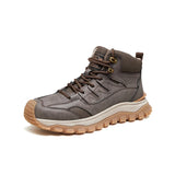 Outdoor Hiking Shoes Thick-soled Casual Men's Winter Boots Sports High-top Trekking MartLion Brown 40 