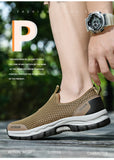 Men's casual shoes mesh breathable sports shoes outdoor beach anti-skid flat bottomed casual hiking MartLion   