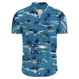 Flower Casual Men's Shirts Print With Short Sleeve For Korean Clothing Floral MartLion   