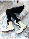 Women's Boots Platform Boots  Lace-up  Thicken Snow Boots Chunky Women Shoes  Women Work Boots MartLion   