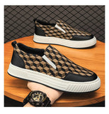 Men's Casual Shoes Geometric Figure Breathable Slip-on Loafers Street Cool Youth Flat Skateboard Mart Lion   