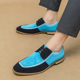 Men's Party Casual Shoes British Pointed-toe Leather Lace-Up Dress Office Wedding Oxfords Flats MartLion   