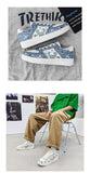 Breathable Cartoon Casual Sneakers Men's Lace-up Low-Top Shoes Mart Lion   