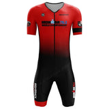 Summer Men's Short Sleeve Triathlon Race Suit Tri Sets Pro Team Cycling, Running, Swimming Jumpsuit Quick Dry Breathable Skinsuit MartLion 4 XXS 