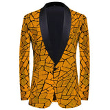 Luxury Laser Sequin Tuxedo Blazer Jacket Men's One Button Shawl Lapel Dress Suit Blazer Party Stage Prom Singer Homme MartLion Gold Eu Size XS 