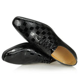 Genuine Leather Shoes Men's Black Formal Dress Wedding Footwear Gentleman Style Loafers Handmade MartLion   