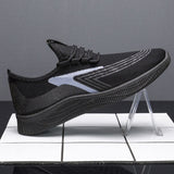 Casual Sneakers Men's Trendy Shoes Mesh  Korean Running Mart Lion E01 Black and Blue 39 