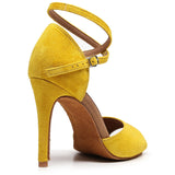 Woman Latin Ballroom Yellow Modern Leather Dance Shoes MartLion   