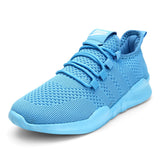 Woman Shoes Lac-up Men's Casual Lightweight Tenis Walking Solid Sneakers Breathable masculino Zapatillas Hombre Mart Lion Blue 2 37 
