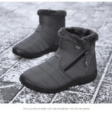  Women Boots Watarproof Ankle For Women Winter Shoes Keep Warm Snow Female Zipper Winter Mujer MartLion - Mart Lion