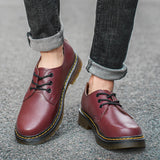 Men Leather Shoes Women Work Shoes Leather Retro Male Female Outdoor Casual  Shoes MartLion   