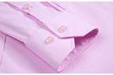 Men's Long Sleeve Standard-fit Solid Basic Dress Shirt Patch Single Pocket Formal Social White Work Office Mart Lion   