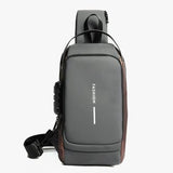 Men's Multifunction Anti Theft USB Shoulder Bag Crossbody Cross Body Travel Sling Chest Bags Pack Messenger Pack MartLion   
