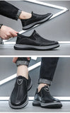 Men Shoes Men Leather  Sewing Shoes Men's Casual Leather Shoes  Platform Loafers for Men MartLion   