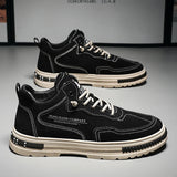 Casual Sneaker Men's Wear-Resistant Breathable Trendy All-match Outdoor Platform Spring MartLion Black 39 