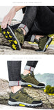  Winter Men's Warm Cotton Shoes Outdoor Non-slip Hiking Breathable Walking Ankle Boots Light MartLion - Mart Lion