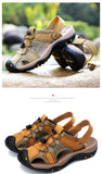 Summer Genuine Leather Men's Sandals Mesh Beach Sandal Handmade Casual Shoes Platform Outdoor Water Sports Sneakers Mart Lion   