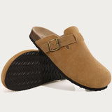 Classic Cork Clogs Slippers Women Men's Soft Suede Sandals With Arch Support Trendy Beach Slides Home Mules MartLion   