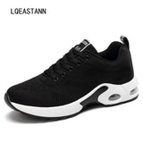 Autumn Women's Sports Shoes Breathable And Running Casual Increased Mesh Zapatos De Mujer Mart Lion Black 4.5 
