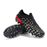 Soccer Shoes For Men's Kids Football Non-Slip Light Breathable  Athletic Unisex Sneakers AG/TF Futsal Training Mart Lion see chart 38 