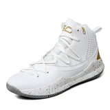 Men's leisure sports all-in-one breathable wear-resistant thick-soled elevation basketball shoes MartLion WHITE 38 