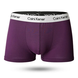 Men's  Underwear Shorts Soft Stretch Fabric Breathable Color Men Underwear MartLion Purple XL (55-70)kg 