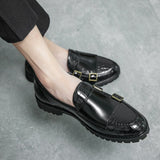 Men's formal shoes Split leather dress Slip loafers Elegant Social Mart Lion   