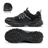 Hiking Shoes Men's Women Outdoor Sneakers Sport Climbing Walking  Trekking Summer Non-slip MartLion 82-Black Silver Grey 44 