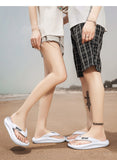 Women Slippers Summer Men's Summer Flip Flops Beach Sandals Anti-slip Casual Flat Shoes Clogs Couple Mart Lion   